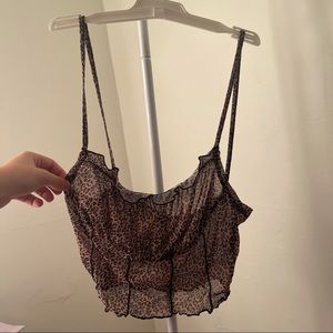 Mesh Cheetah Tank top